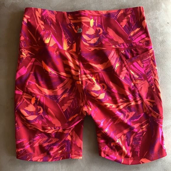 all in motion Pants - All In Motion floral design biker shorts with pockets